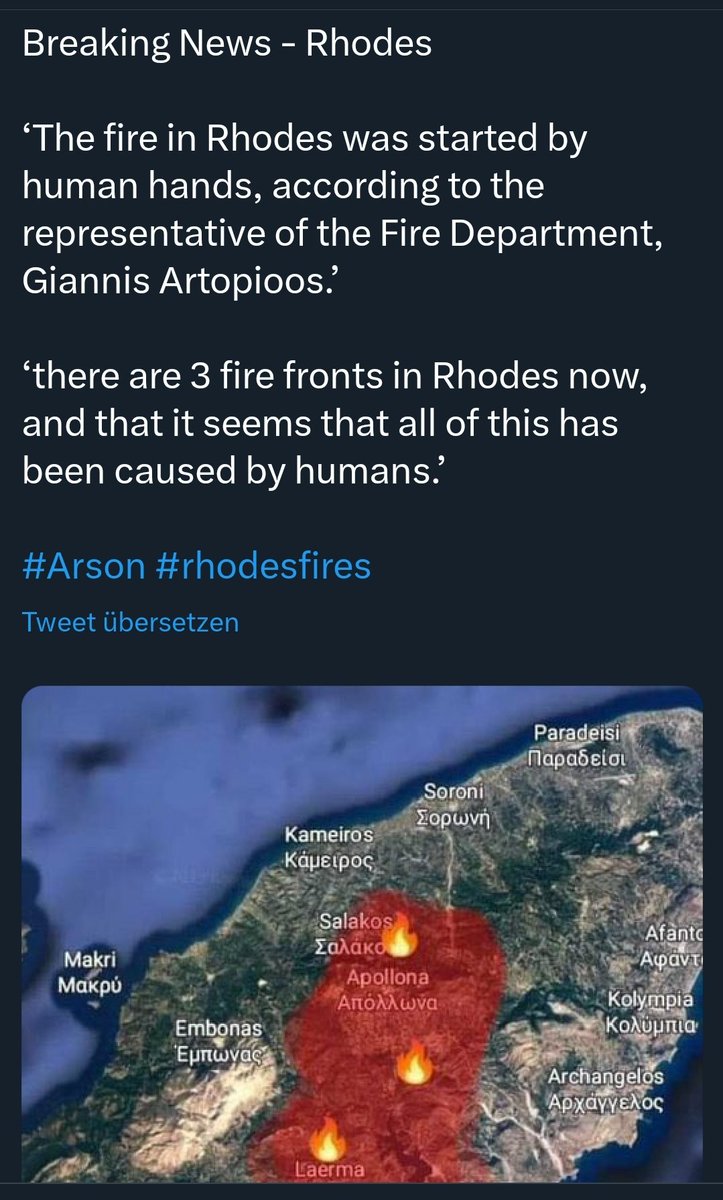 TCS110472092984's tweet image. I just saw an interview with the Italian Minister of Civil Protection about the fires in Palermo: 1) "They are deliberately set by arsonists (common in Italy). 2) The Scirocco winds made it difficult to contain the fires quickly." 
A Greek official made the follow. statement⬇️: