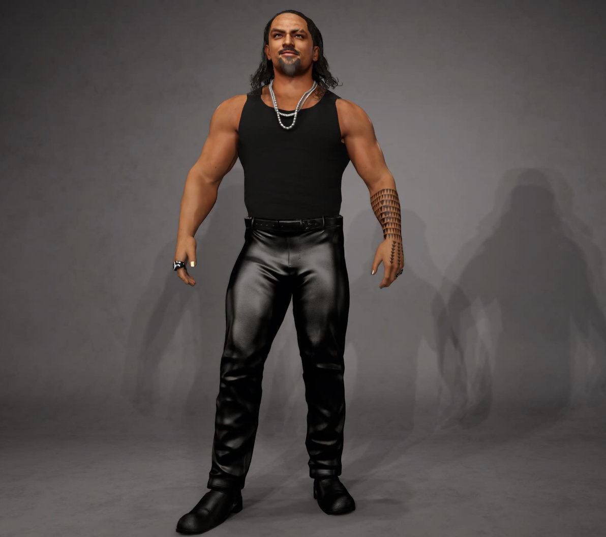 Dante Reyes leather jacket attires created used on @BrandonSaxony Jason Momoa CAW he did an absolutely phenomenal job creating him i jus changed the hair n facial hair to match Dante Reyes https://t.co/aOzI5Sc78J