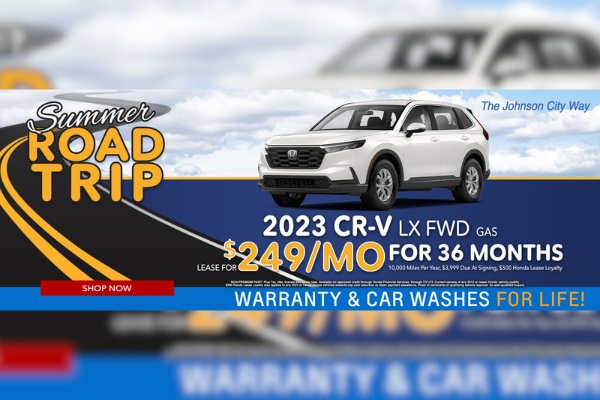 Lease a 2023 Honda CR-V for under $300 a month from #JohnsonCityHonda.
Shop today
johnsoncityhonda.com/new-vehicles/c…

#Honda #HondaCRV #SummerDeals #JohnsonCityHonda #TheJohnsonCityWay #JohnsonCityTennessee #ProudHondaDealer #PresidentsAward