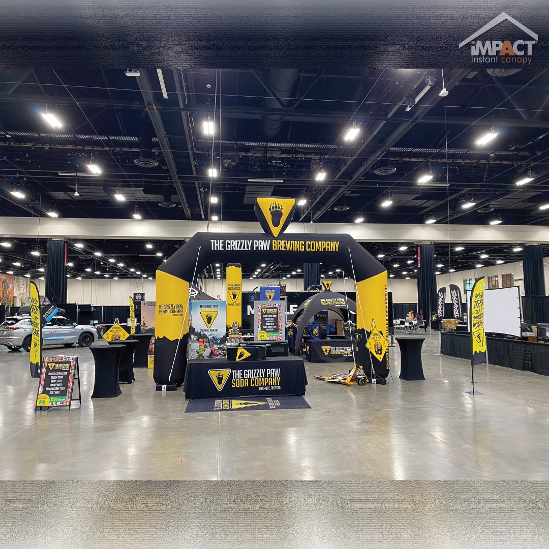 ImpactCanopyCA's tweet image. Take your event to the next level with custom-printed products from us! Perfect for creating a professional look and feel for any booth set up - get ready to wow your guests! #professionalstyle #eventgoals #boothready