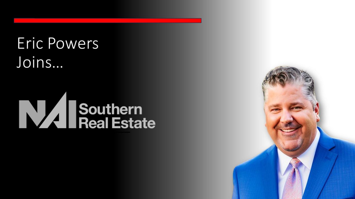 SouthernCRE's tweet photo. We are pleased to announce Eric Powers has joined NAI Southern Real Estate focusing on Industrial and Land services. Eric comes to us with extensive experience in the CRE industry, where he has been in key positions with NAI Global as EVP of Brokerage Services. https://t.co/zRJ18kNtDp