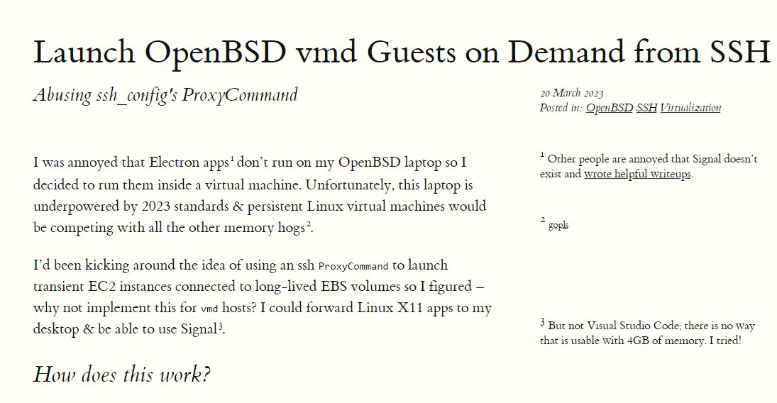 wesley974's tweet photo. Launch #OpenBSD vmd Guests on Demand from SSH.
👉https://t.co/ORHIMx0O6G https://t.co/mJfEHhpjoE
