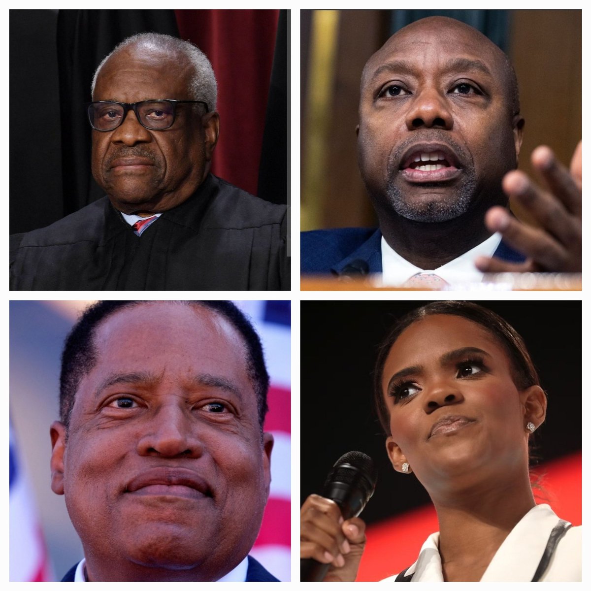 When I see black men and women like Clarence Thomas, Tim Scott, Larry Elder & Candace Owens, I think, 