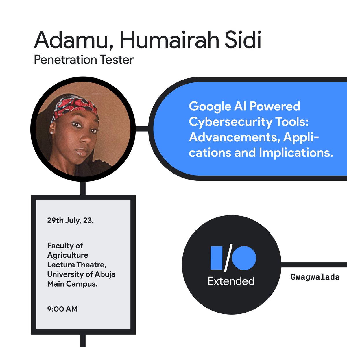 GDGGwags's tweet photo. Meet Humaira Adamu Sidi at #IOextendedGwagwalada23

@cyb3rn3t1cs is a seasoned Cybersecurity Analyst and Penetration Tester. With wealth of experience, she has collaborated with prominent organizations such as Hackerace, Diary of Hackers, Cysecng, and Cyberboerns. https://t.co/2zUdiSzWZI