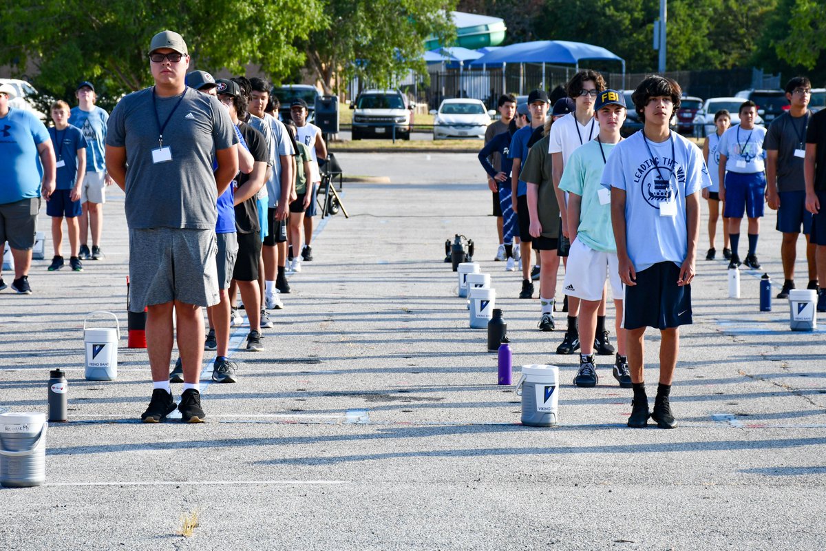 BryanISD's tweet photo. Bryan Viking & Rudder Ranger marching bands began their training this week ahead of marching season. Safety & hydration are key aspects to a successful camp. Tune in to @15abcnews tonight at 5, 6, & 10 to learn more! Both bands will also be part of the #CommunityPepRally Aug. 4! https://t.co/S0rwvnWZYK