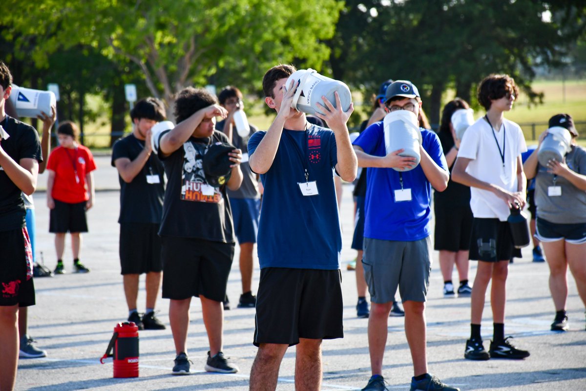 BryanISD's tweet photo. Bryan Viking & Rudder Ranger marching bands began their training this week ahead of marching season. Safety & hydration are key aspects to a successful camp. Tune in to @15abcnews tonight at 5, 6, & 10 to learn more! Both bands will also be part of the #CommunityPepRally Aug. 4! https://t.co/S0rwvnWZYK