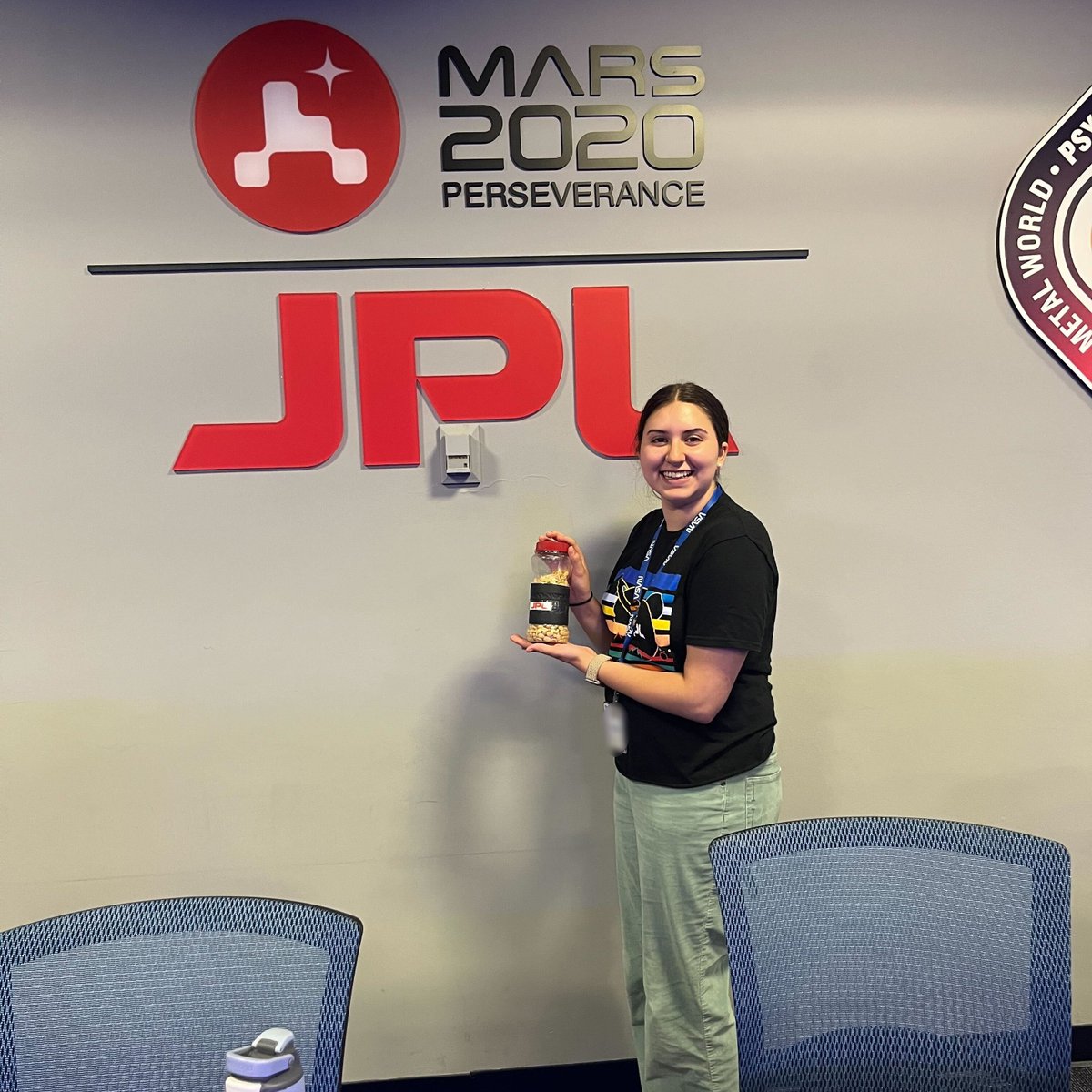 nasajplcareers's tweet photo. We're celebrating #NationalInternDay all week by showcasing the #JPLintern experience at @NASAJPL.
Meet Natalie Cavallo, sophomore at @BrownUniversity, double majoring in Computer Engineering and Geoscience. This summer she's an intern for @NASAPersevere studying Jezero crater. https://t.co/ZgyAIGS8W1
