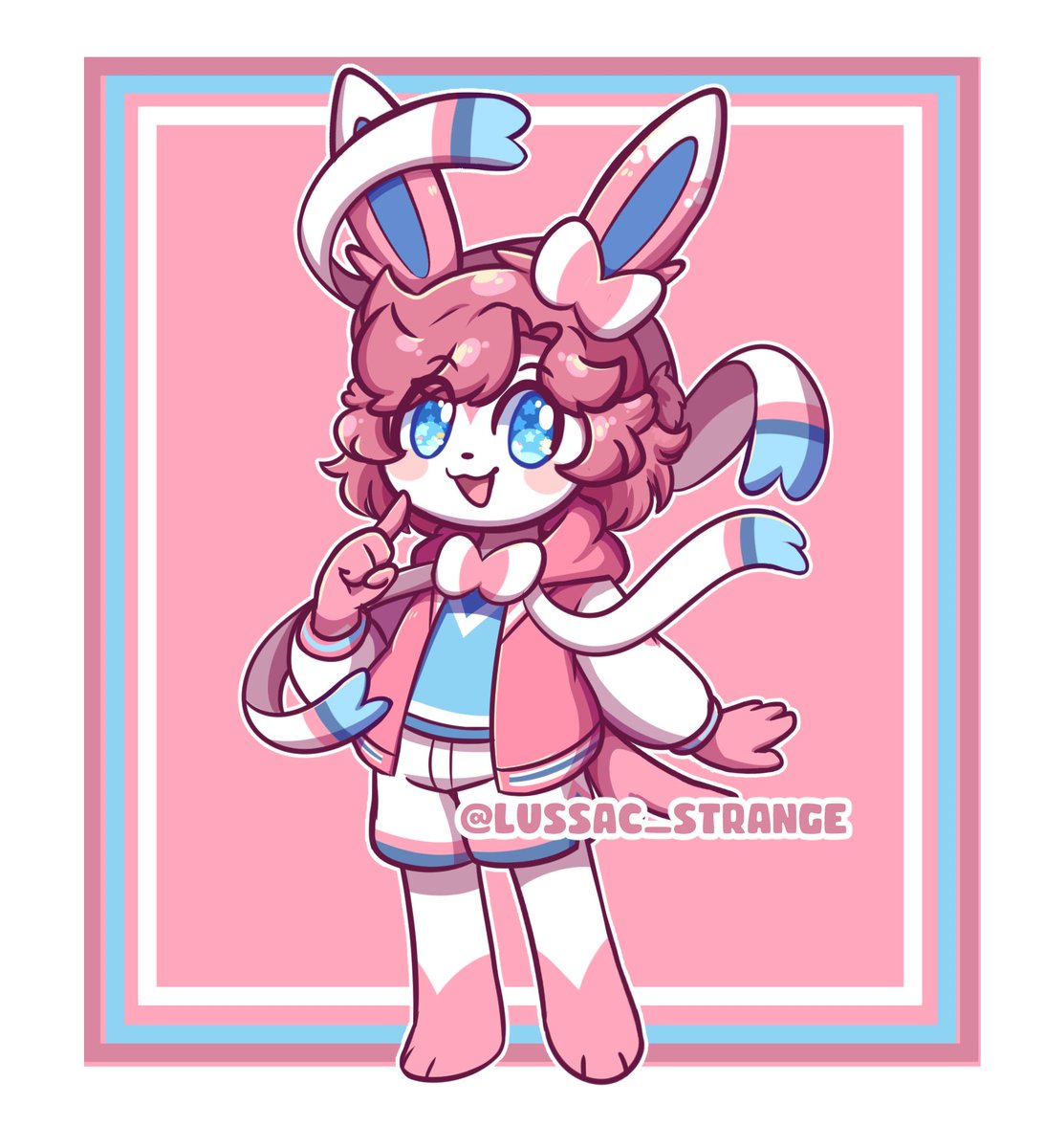 Un Zack Sylveon! 🩷🩵
(O un Zacklveon? XD)

#GhoulVolutions