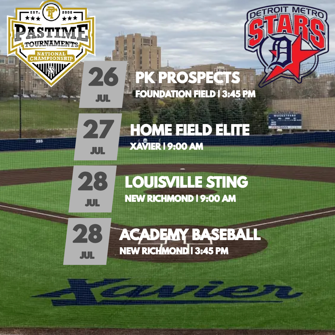 Mike Chmielewski (@mchmielewski05) on Twitter photo The Final weekend is here! <a href="/PastimeBaseball/">Pastime Tournaments</a> schedule ⬇️⬇️⬇️Excited to play at <a href="/XavierBASE/">Xavier Baseball</a> home to former Star <a href="/grant_step2/">Grant Stephenson</a> @MetroStars23_24 The Final weekend is here! <a href="/PastimeBaseball/">Pastime Tournaments</a> schedule ⬇️⬇️⬇️Excited to play at <a href="/XavierBASE/">Xavier Baseball</a> home to former Star <a href="/grant_step2/">Grant Stephenson</a> @MetroStars23_24