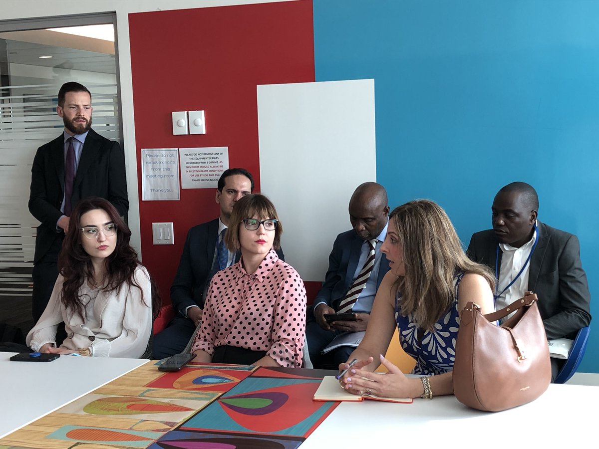 EUCyberDirect's tweet photo. Day 2 at #UNCyberOEWG started by meeting Katherine Prizeman from @UN_Disarmament to better understand this @UN process and what is at stake during this week's negotiations.

Interesting insights on international #cybersecurity, #cyber norms and #CyberDiplomacy 💡

#EUCDFellowship https://t.co/N41pS0cues