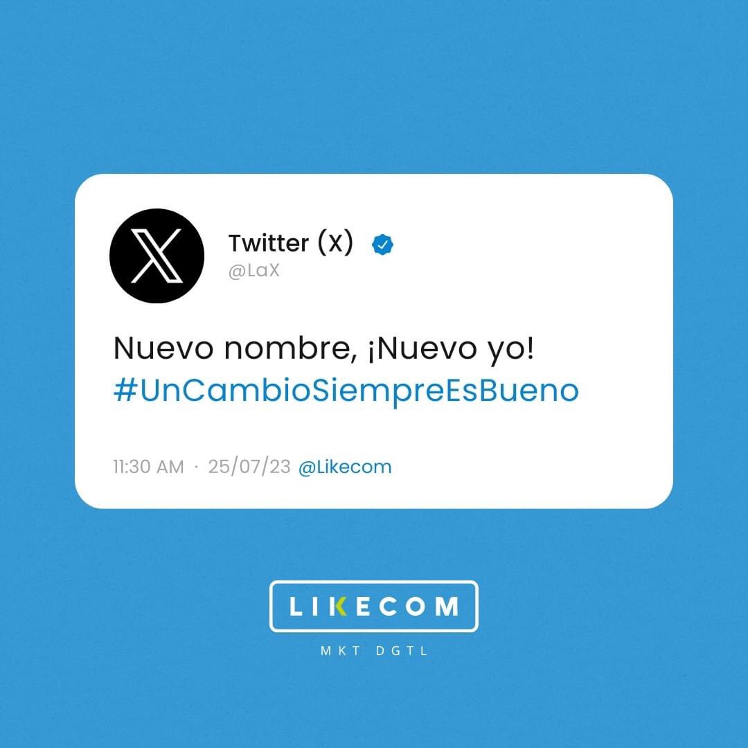 LikecomPeru's tweet photo. #ElonMusk va todo o nada ❌
Como ya nos tiene acostumbrados, personajes como él no dan puntada sin hilo. ��

Y a ti, ¿qué te parece el nuevo logo de Twitter?

#UnCambioSiempreEsBueno #lax #X #logo #Twitter #elonmusk #ElonMuskTwitter https://t.co/EZ5b0DYTWg
