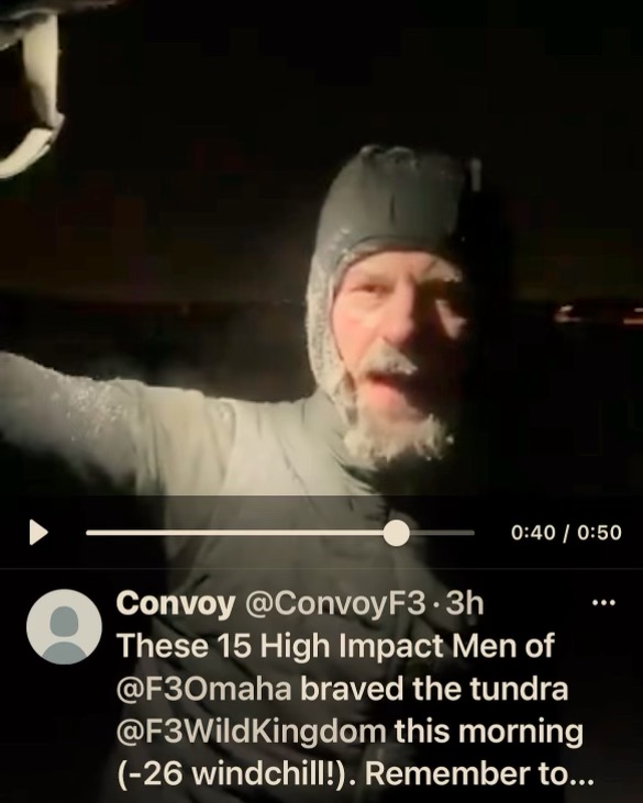 ChadBrough's tweet image. It is never too late to get your "#SecondWind."

@F3Nation  is thriving. Over the past five years, @F3Omaha has grown to offer 60 workout sites a week, and attracted nearly 2,000 men to our free workouts. I just celebrated my eighth anniversary in F3, and next month I will turn
