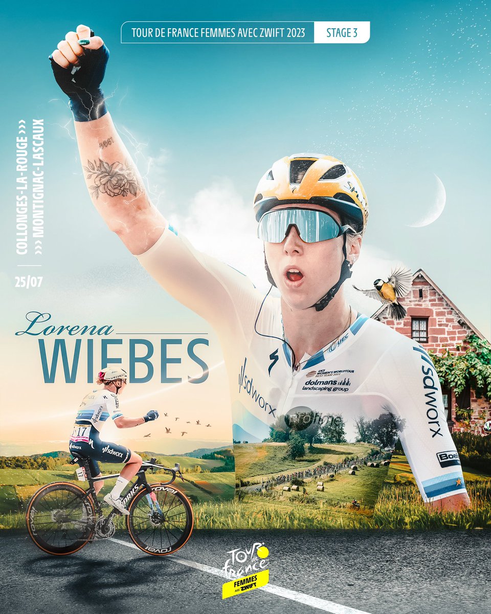 🇪🇺 @lorenawiebes, la jefa del pelotón #EsenciaCiclista #LorenaWiebes #TDFF2023    📸 Le Tour