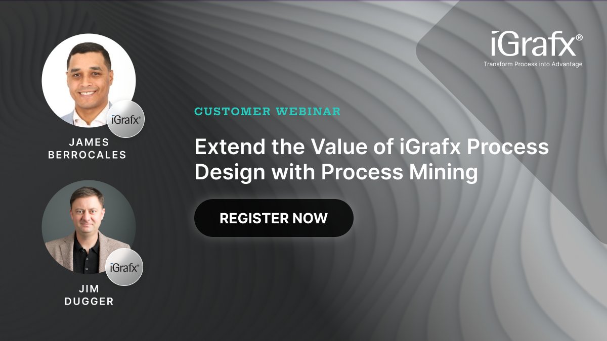 iGrafx's tweet image. We’re counting down to our #ProcessMining webinar, exclusively for #iGrafx customers! Dive into how Process Mining extends the value of the #Process360 Live platform.

bit.ly/3Dw3p2W

#processintelligence #processimprovement #processexcellence #digitaltransformation