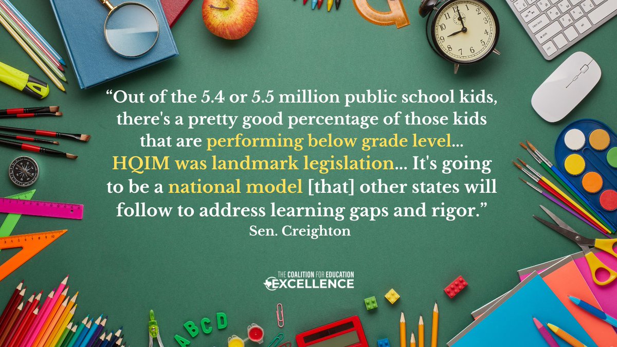 During today's <a href="/TexasTribune/">Texas Tribune</a> discussion, <a href="/CreightonForTX/">Chancellor Brandon Creighton</a> underscored the importance of #HB1605, stating: “ #HQIM was landmark legislation, It's going to be a national model [that] other states will follow to address learning gaps and rigor.”  #TXEd #TxLege