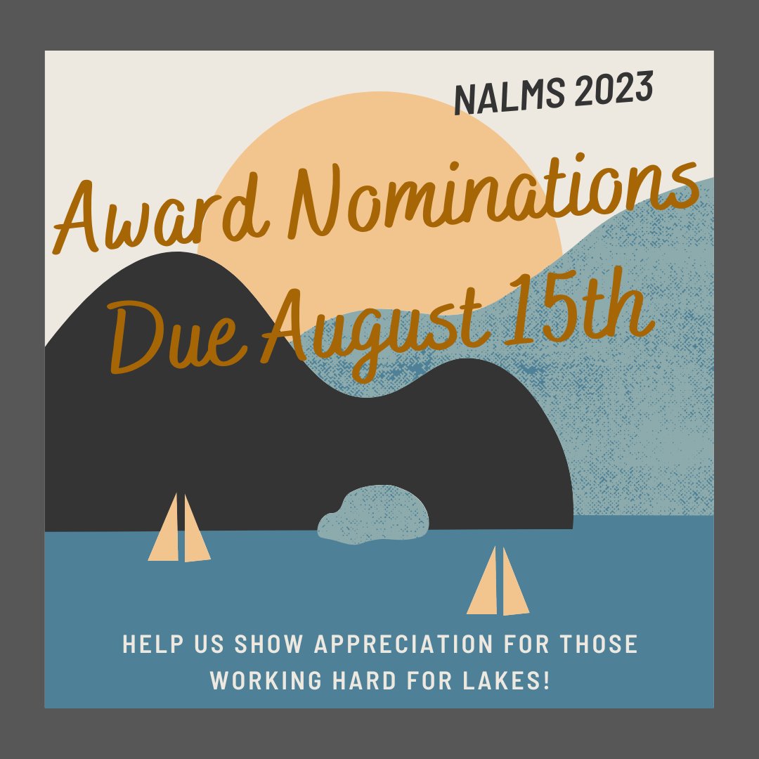 NALMStweets's tweet image. Help us show our appreciation for those working hard for lakes! NALMS wants to recognize the efforts of individuals or groups who are making a notable impact in lake &amp;amp; reservoir management. Achievement award nominations due August 15th 🏆 #NALMS2023 tinyurl.com/3k5baj68