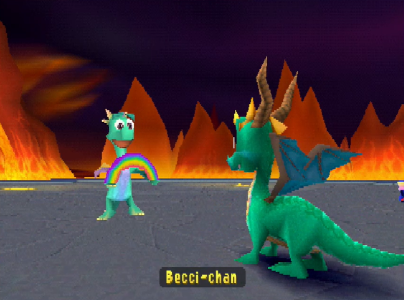 Becci_chanSR's tweet photo. Since a lot of people have played the Spyro 3.5 romhack by @hwd405 &amp; @JeremySpeedruns now, I'd like to show you something! 💖 That's a baby dragon named after me, because apparently I'm important enough for the community to be featured. 😭 Thank you, it means SO MUCH to me! 🥹 https://t.co/6dv4yMQioN