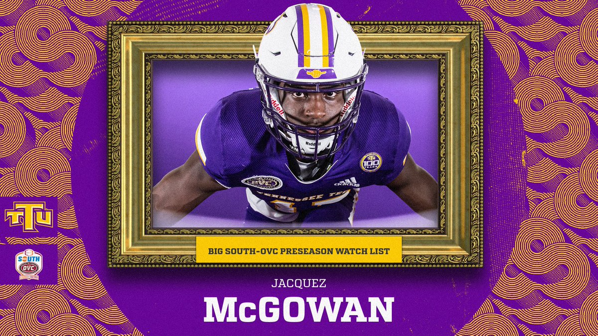 TNTechFootball's tweet image. Congratulations to our four selections to the Big South-OVC Preseason Watch List! #WingsUp #OVCit #StrongerTogether