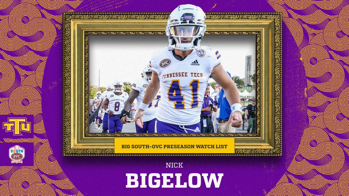 TNTechFootball's tweet image. Congratulations to our four selections to the Big South-OVC Preseason Watch List! #WingsUp #OVCit #StrongerTogether
