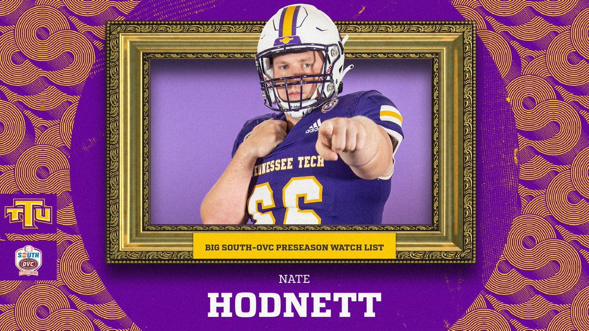 TNTechFootball's tweet image. Congratulations to our four selections to the Big South-OVC Preseason Watch List! #WingsUp #OVCit #StrongerTogether