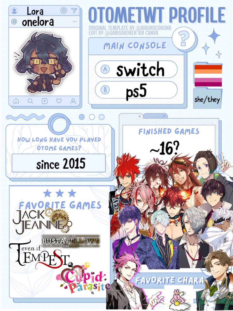 onelora's tweet image. hello! i want to stay connected to #otometwt while people are still around so i’m finally posting an #otometwtintro to keep in touch easier with mutuals and maybe find more🫶💕