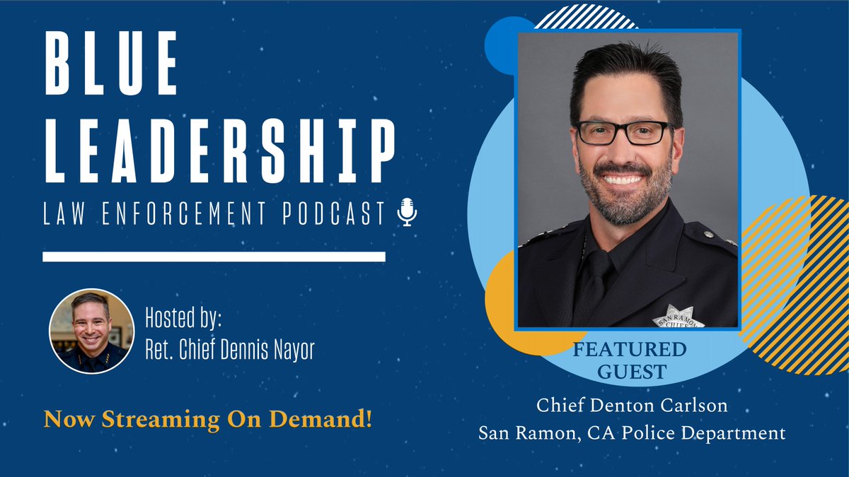 Transitioning to Chief of Police comes with challenges; adjusting to new demands, building trust, promoting a positive culture & more. In Ep27 of Blue Leadership, Chief @DentonLCarlson shares his experience and insights on policing. bit.ly/3K32SZ #lawenforcement