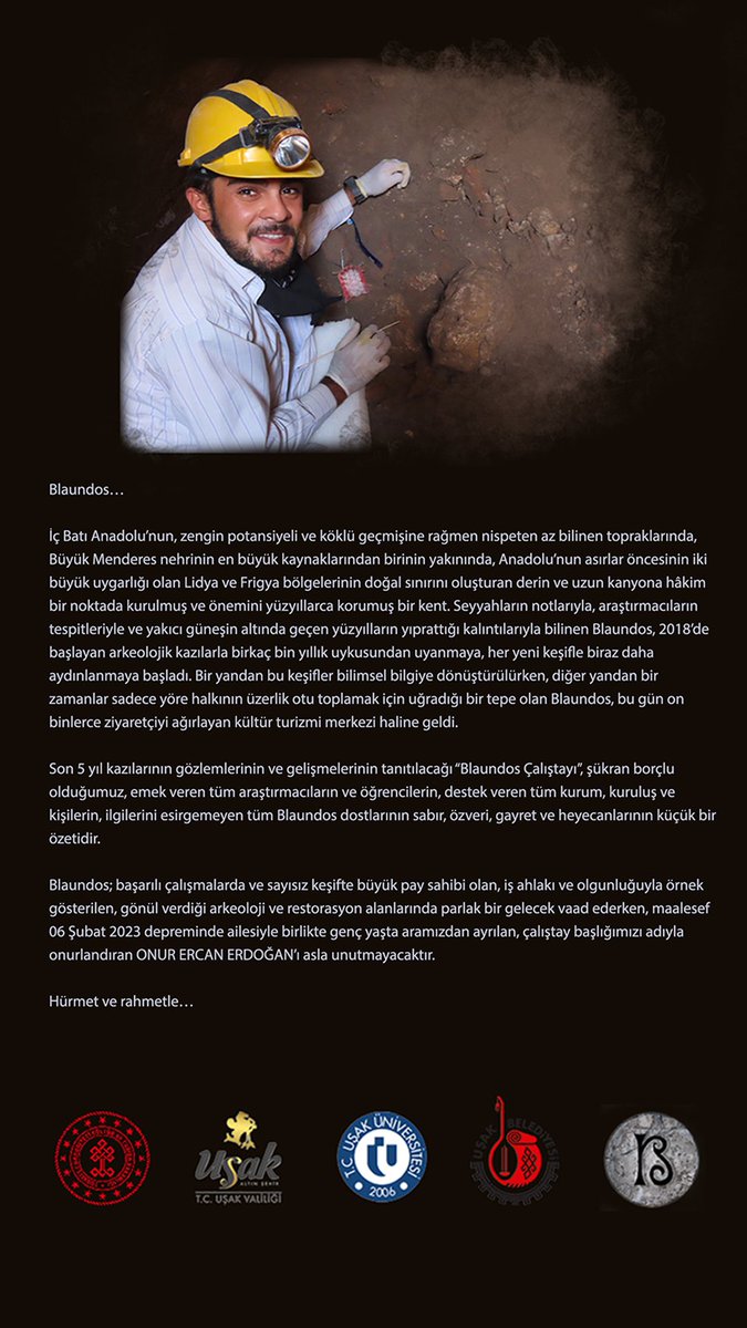 BLAUNDOS ÇALIŞTAYI
02 Ağustos 2023 Çarşamba
Uşak Müzesi Konferans Salonu