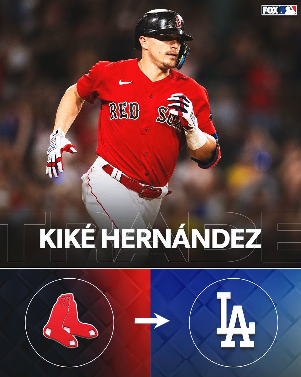 FOX Sports: MLB on X: TRADE: The Dodgers are acquiring Kiké Hernández from  the Boston Red Sox, per @Ken_Rosenthal & @FabianArdaya   / X
