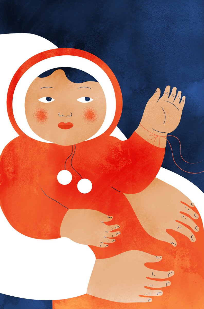 simobo's tweet photo. “A red string graces a baby’s wrist. One of two apotropaic colors known the world over, crimson adorns sleeves and chests as symbolic armor against evil.” To preorder at  https://t.co/z8zT8GJ6pB 
this week only. https://t.co/QkDD5lmanj