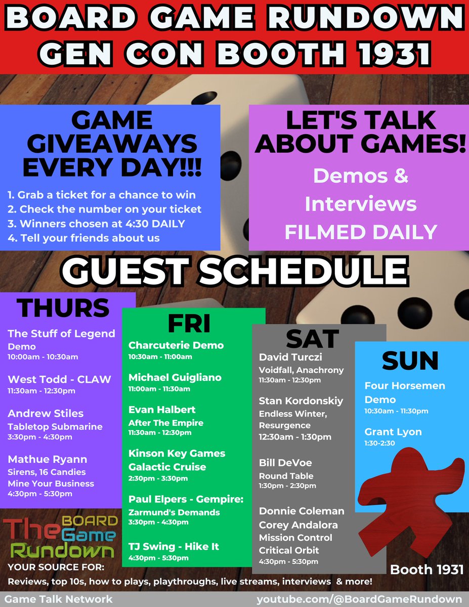 We're delighted to announce that an exclusive look at our CLAW - Board Game will be presented by BG on Thursday, August 3rd, 11:30 am ET, as we showcase a live play-through of CLAW, led by one of the incredible game designers, West Todd. 

youtube.com/@BoardGameRund…