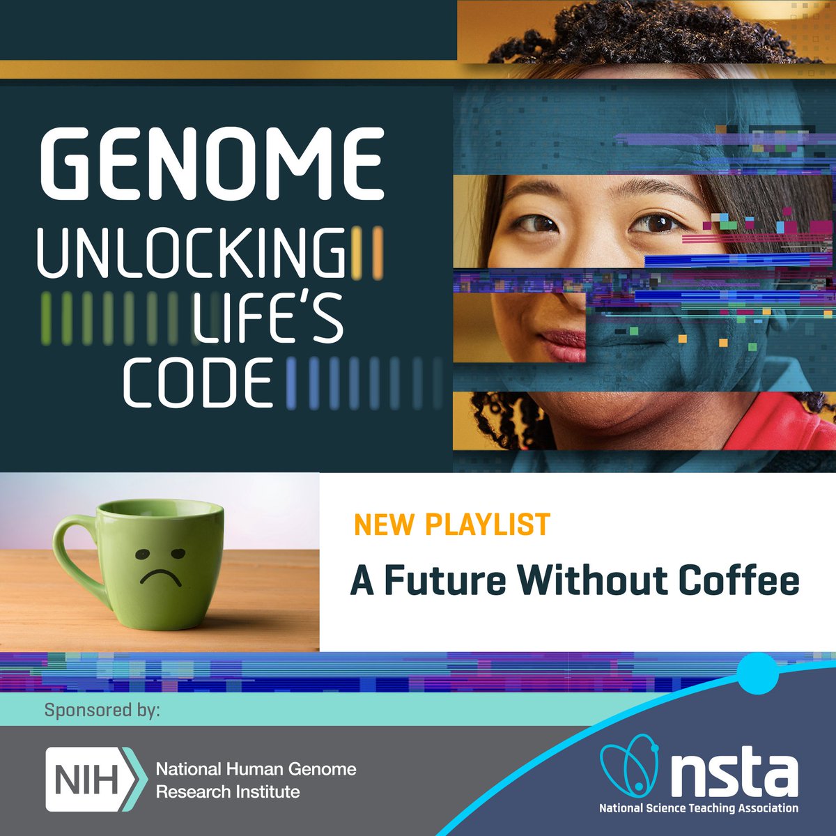 NSTA's tweet photo. Introducing Genome: Unlocking Life's Code's new playlist - A Future Without Coffee! HS students will investigate #coffee plant populations &amp; the Coffee Leaf Rust (CLR), focused on #genetics, natural selection, &amp; evolution: https://t.co/u5EZcNpjuB
#NSTA @NIH #SciEd #Biology #STEM https://t.co/OBPSoKQAdW