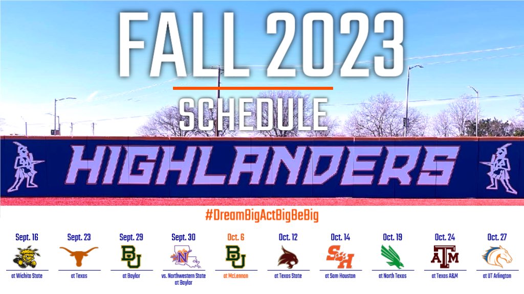 Another challenging fall schedule! 💙🧡 #DreamBigActBigBeBig