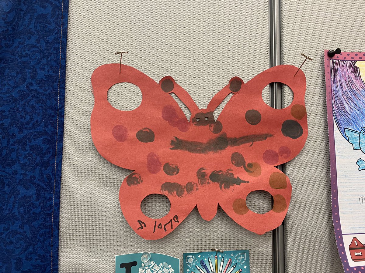 New butterfly species 😉 #art #toddlerart #butterflies #officeart