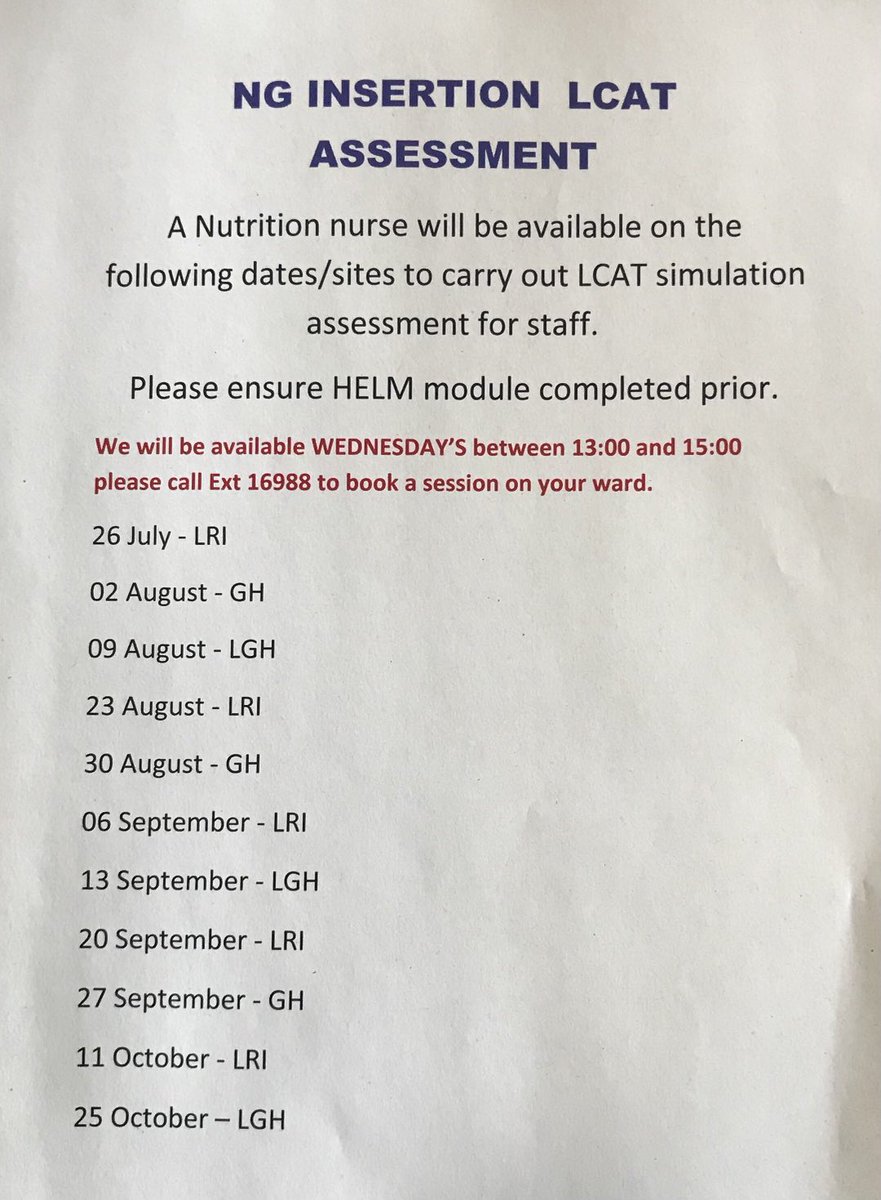 NGT insertion…..⁦<a href="/UHL_EM_ACP/">LRI ED Advanced Clinical Practitioners</a>⁩ ⁦<a href="/Ward29L/">ward29_LRI💚</a>⁩ ⁦<a href="/39_lri/">Ward 39&OAU</a>⁩ ⁦<a href="/Ward42LRI/">Gastro Ward 42 LRI</a>⁩ ⁦<a href="/40Lri/">Ward 40 oncology LRI</a>⁩ ⁦<a href="/36Lri/">Ward 36 LRI</a>⁩ ⁦<a href="/38LRI/">Ward 38 UHL</a>⁩ ⁦<a href="/Ward29GH/">Ward29GH</a>⁩ ⁦<a href="/UHL_DIETITIANS/">UHLDIETITIANS 🌈🌈</a>⁩ ⁦<a href="/Ward43L/">GastroWard43LRI</a>⁩ ⁦<a href="/Leicester31/">Leicester Royal Infirmary- Ward 31</a>⁩ ⁦<a href="/Ward15sau/">Ward15 SAU LRI</a>⁩ ⁦@Ward3Lgh⁩ ⁦<a href="/Leic_hospital/">Leicester's Hospitals</a>⁩