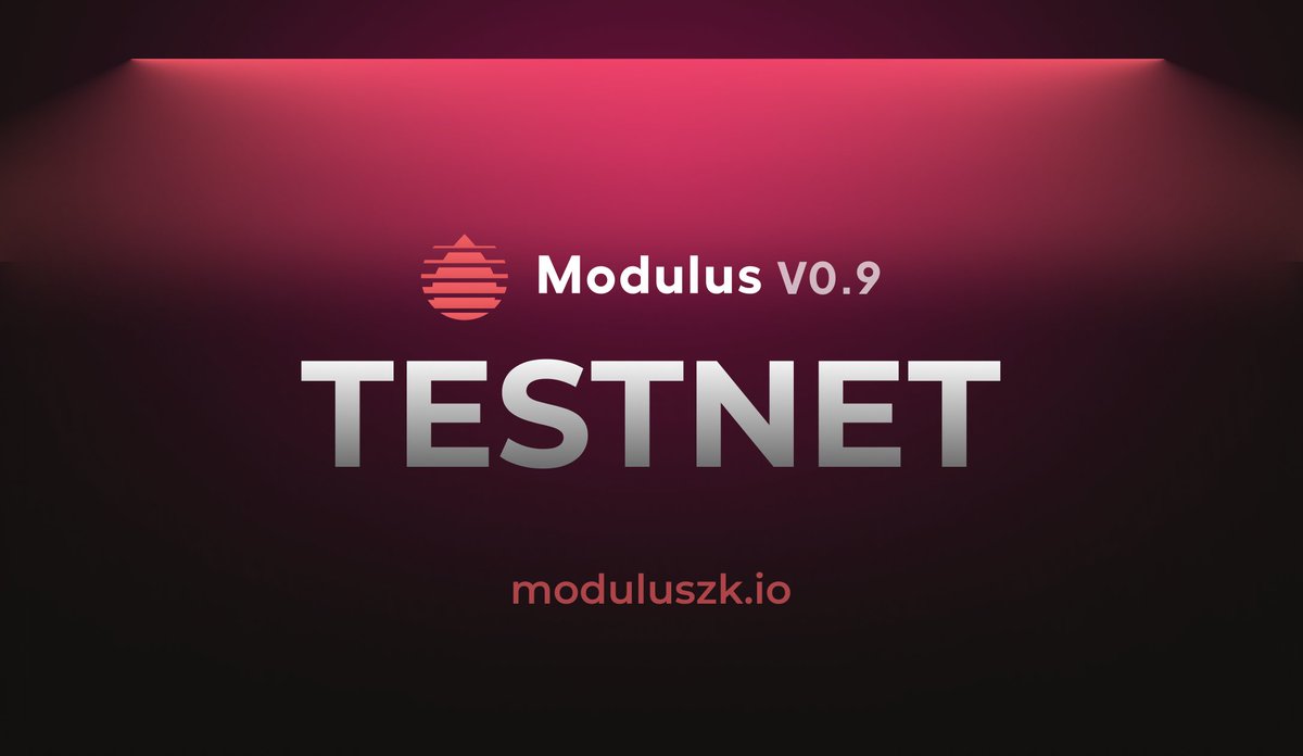ModulusZK's tweet image. Modulus Testnet is here! 🎉

It&apos;s been a long time coming but we have finally deployed our public testnet build v0.9.

You can find all the information in the Medium here:

wearecultdao.medium.com/modulus-testne…

And our updated docs here:

docs.moduluszk.io