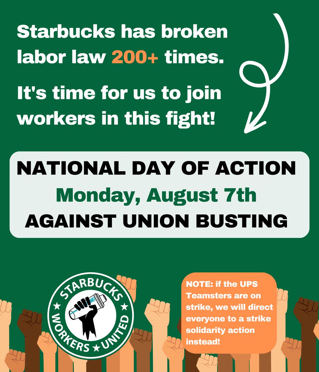 Join workers like Rhythm in their fight against union-busting for a national day of action on August 7th!

NYC sign-up: bit.ly/SBWU-NYC
Long Island sign-up: bit.ly/LI-SBWU