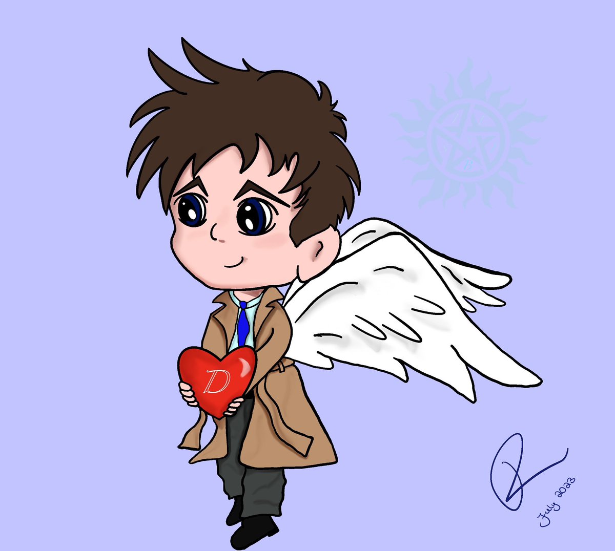 Today I aimed for cuteness. Do you think I succeeded? 😁
#spnart #ChibiCas #SPNFamily