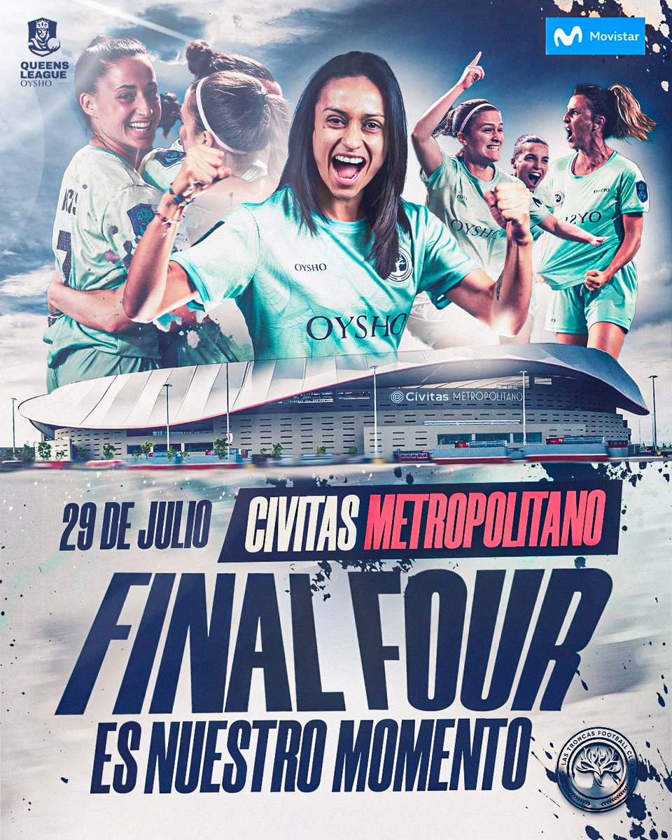 ¡Nos vamos al Metropolitano Troncas!
Partidazo y enorme final de temporada de las chicas que se han ganado estar en la final 4.
¡Es nuestro momento Troncas!
#QueensLeague #LasTroncasFC #EsNuestroMomento