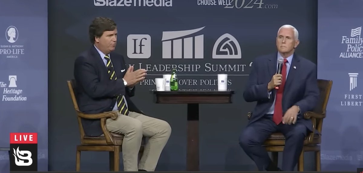 FinishTheRace's tweet photo. Wow - @TuckerCarlson Slams Mike Pence In Upcoming Biography Describes Him As “creepy as hell” And “sinister figure”
https://t.co/9mhkSI73D9 https://t.co/rIAWq1pby6