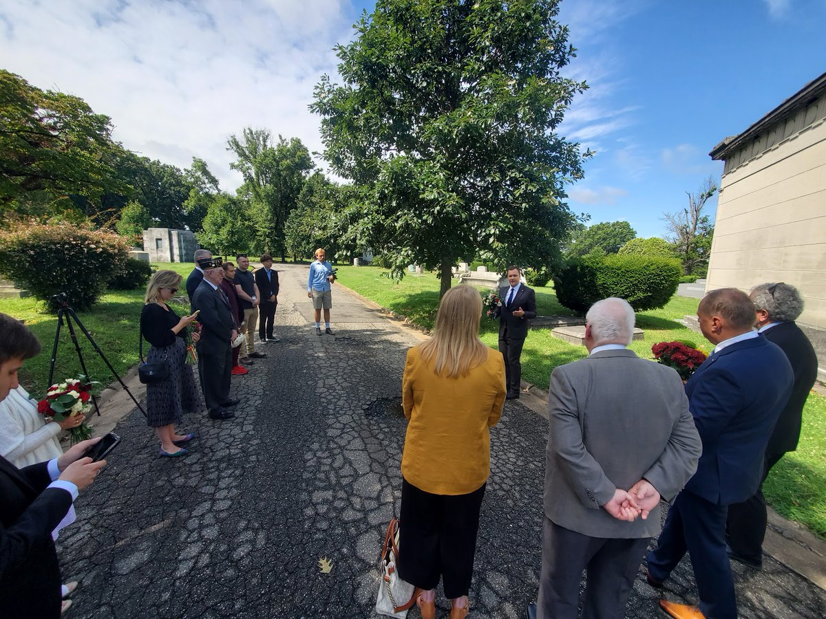 JBANCchatter's tweet photo. This year was the eighth consecutive year in which we gathered at Rock Creek Cemetery in Washington, DC to remember the #WellesDeclaration. Principled U.S. leadership is key! https://t.co/QGLXLdXbUG