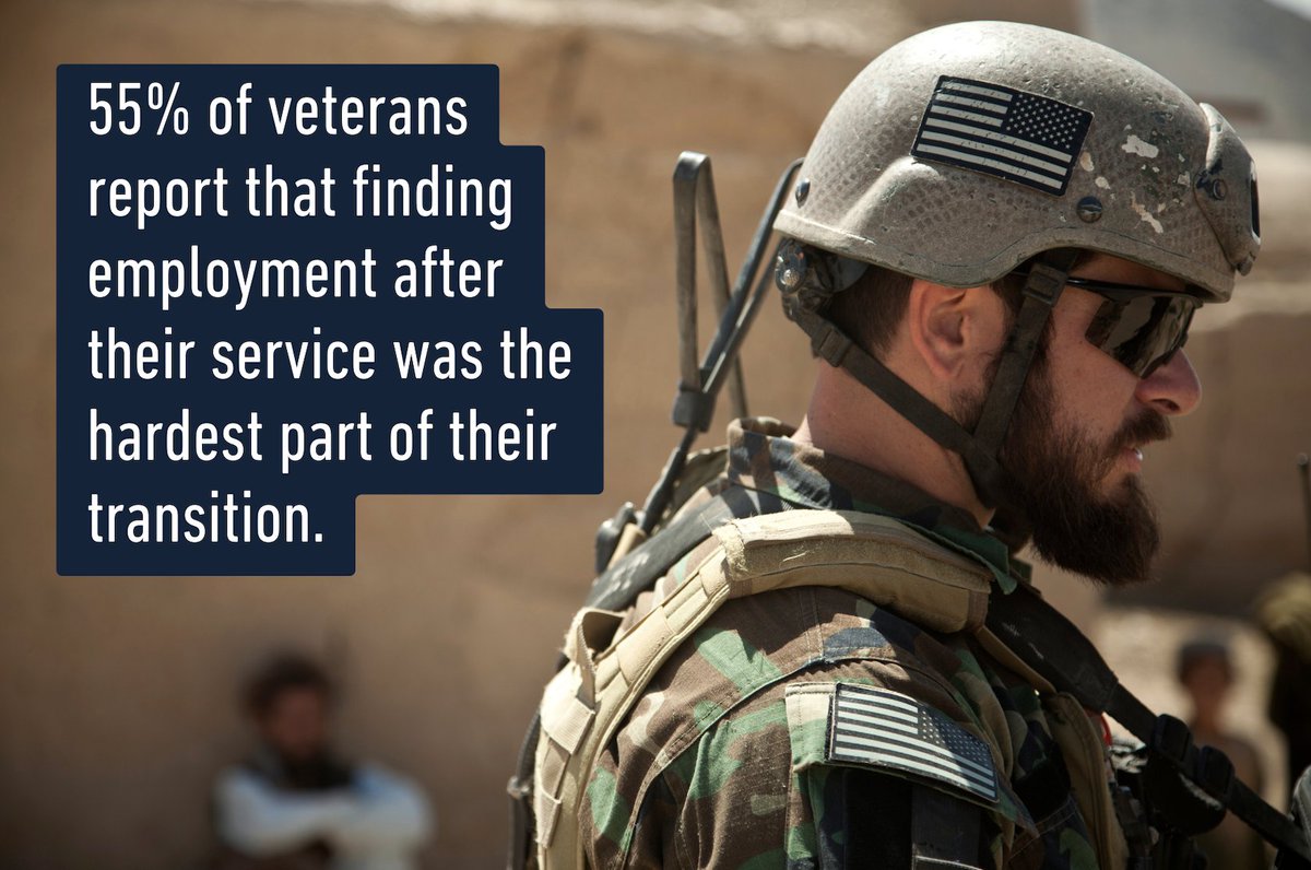 55% of #veterans report that finding employment after their service was the hardest part of their transition. For #HireAVeteranDay, let's pledge to support our heroes who are transitioning from service to civilian life. Their skills, experiences, and resilience make them