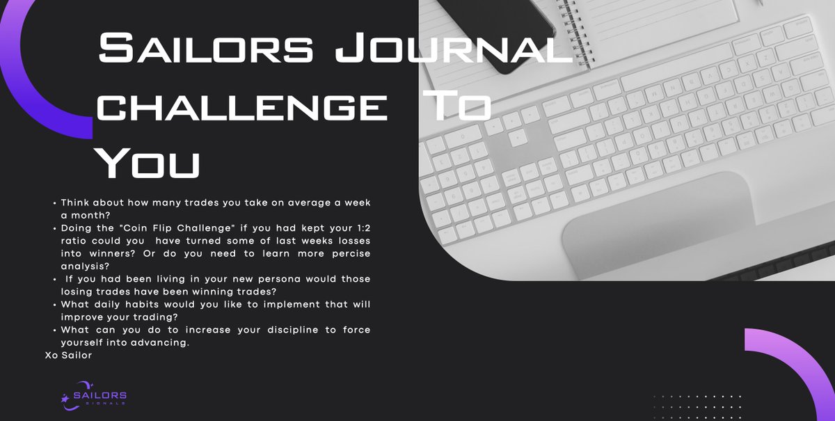 Journal prompts from Day 1 of my live teaching! Day 2 on in 20 min! DM for replay or access!
Xo 💜 Sailor
#BTC #forextrading #cryptotrading #tradingcalls #TradingSignals #tradingstrategy #tradingpsychology #TRADINGTIPS