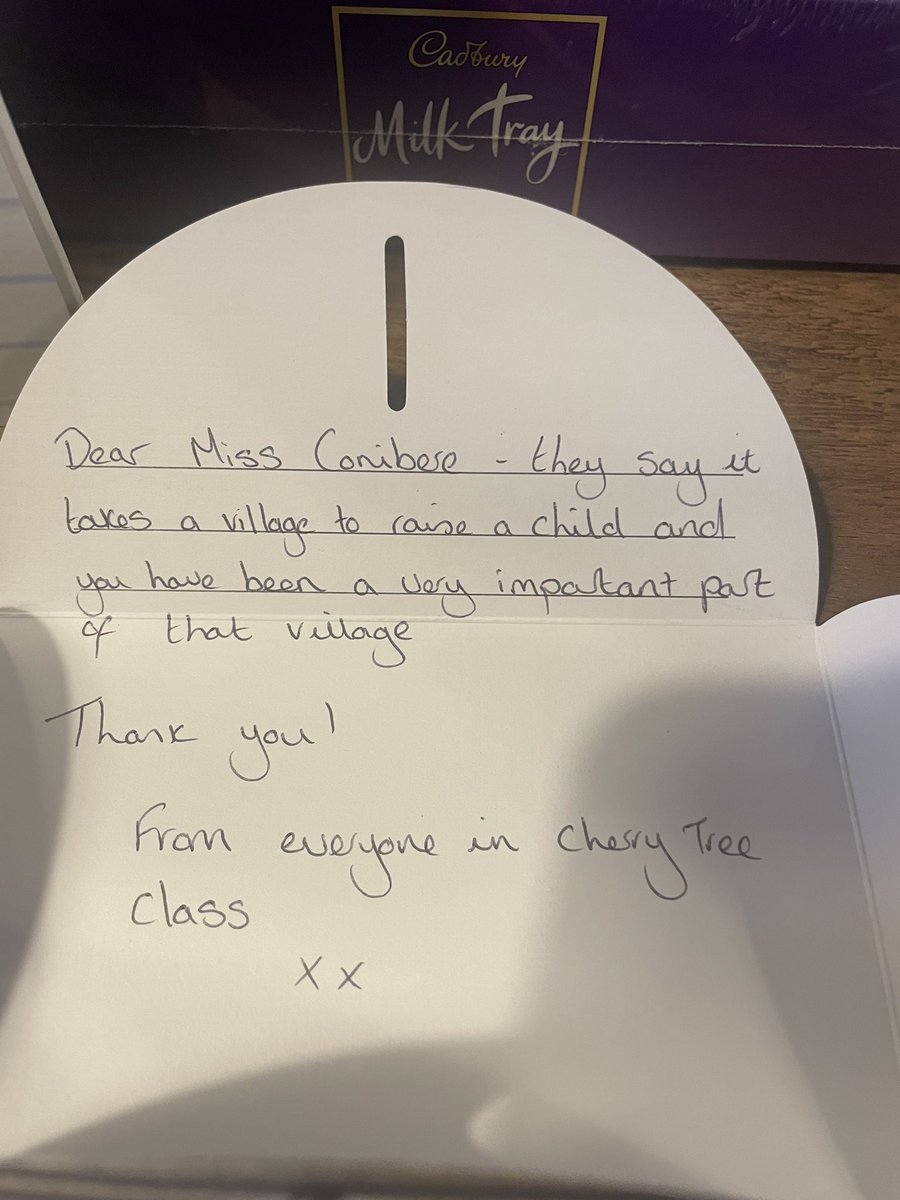 Always a privilege to see another group of children grow over the year. The most wonderful message that brought a tear to my eye 💕