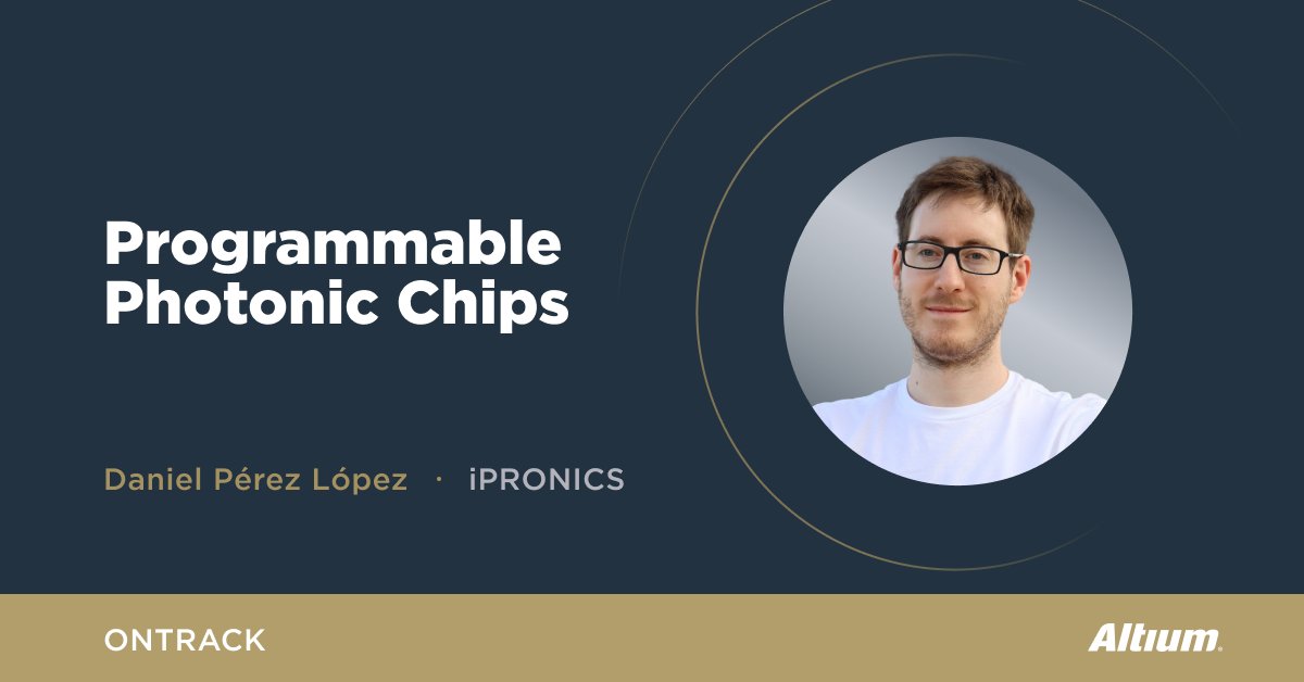 altium's tweet image. Is there a need for a photonic iPhones and smartphones?

We have a very interesting topic today with our podcast guest Daniel Pérez López, the CTO and Co-Founder of iPRONICS, programmable photonics.

Tune in now and check out the show notes: bit.ly/3QdJpcP