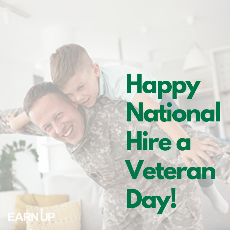 Earn_Up's tweet photo. It's National Hire A Veteran Day! We are so grateful for the men and women who served our country in the military and now contribute their skills in a variety of industries across our region. Take a look at our rankings and you'll see that veterans are in high demand in NEFL. https://t.co/pXoXwMKzjs