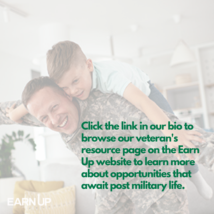 Earn_Up's tweet photo. It's National Hire A Veteran Day! We are so grateful for the men and women who served our country in the military and now contribute their skills in a variety of industries across our region. Take a look at our rankings and you'll see that veterans are in high demand in NEFL. https://t.co/pXoXwMKzjs