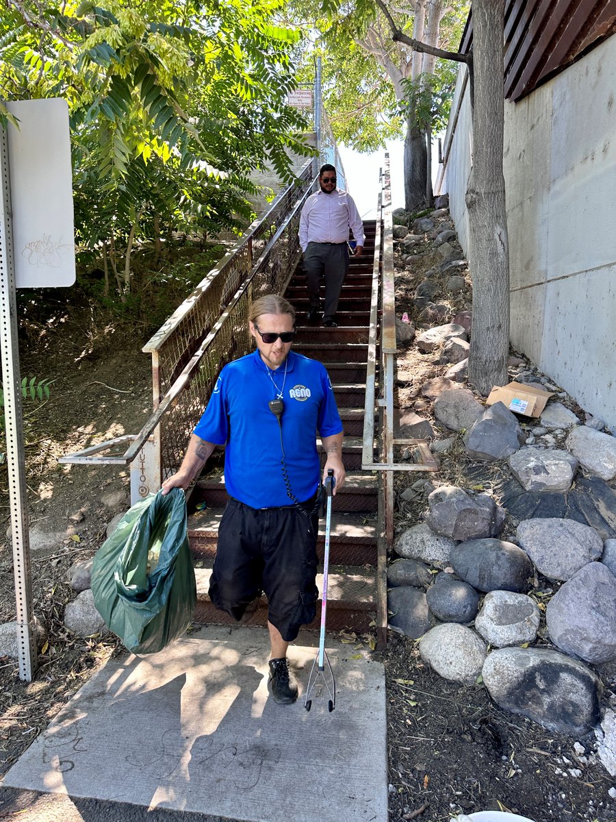 downtown_reno's tweet photo. Thank you to @CityofReno Councilmember @MartinezWard3 for spending time this morning shadowing our Ambassadors through various areas of our BID including sections of his Ward, Ward 3. We appreciate your time today! https://t.co/9zTRS1Fqua
