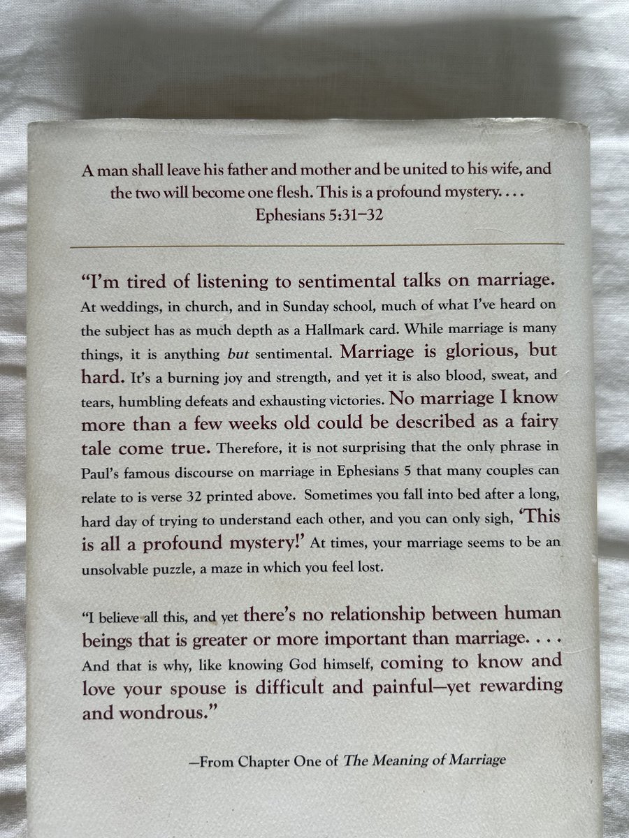 ConservBookSoc's tweet photo. "The Meaning of Marriage" by Timothy Keller addresses the various ways you can find success in your marriage or relationship. https://t.co/GWxX9Xbkat