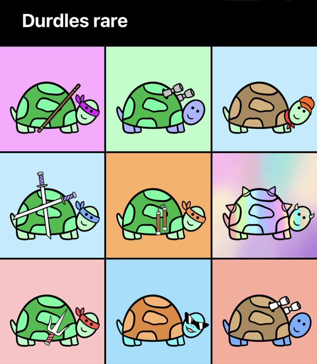 DurdlesNFT's tweet photo. @opensea 🐢🐢🐢 https://t.co/Cf6PAVixID