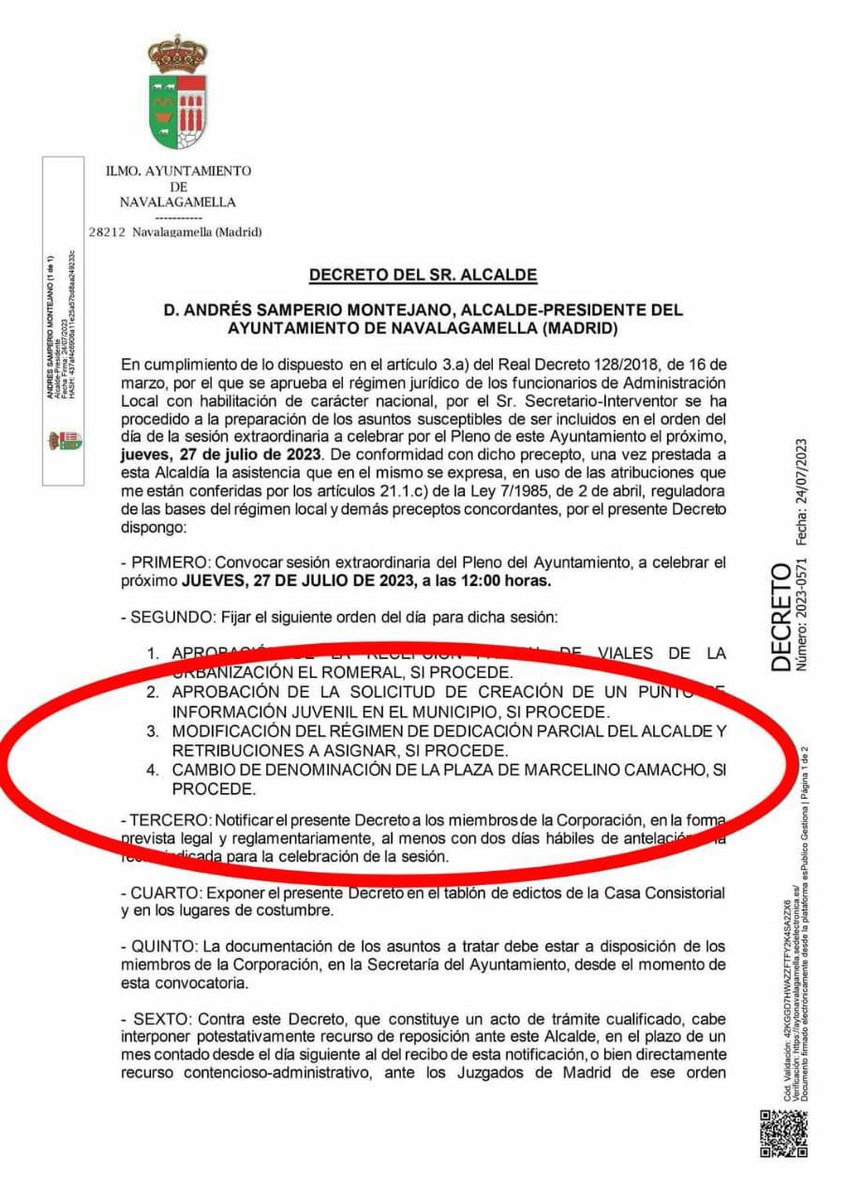 🚨El @ppnavalagamella quiere retirar el nombre de Marcelino Camacho a una plaza de #Navalagamella.

Se trata de un nuevo ataque del PP contra los nuestra historia democrática y los marcos de convivencia en España

Desde luego, nos tendrán en frente ante este atropello